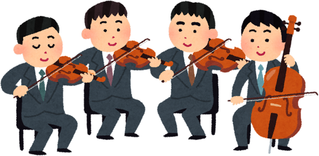 Illustration of String Quartet Performance